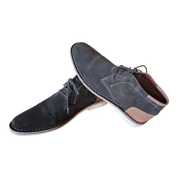 Steve Madden Mens SZ 9 Hendric 305 Green Suede Oxford Shoes - Picture 2 of 8